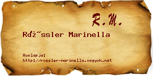 Rössler Marinella névjegykártya